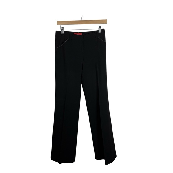 Saks Fifth Avenue Red Label Women’s Trousers Leather Detailing Black Size 0 - Picture 3 of 8